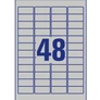 Kép 3/5 - Etikett címke, 45,7 x21,2mm, ipari poliészter, 48 címke/ív, 20 ív/doboz, Avery ezüst