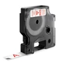 Kép 4/4 - Feliratozógép szalag Dymo Letratag Dymo D1 S0720550/45015 12mmx7m, ORIGINAL, piros/fehér
