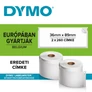 Kép 2/3 - Etikett Dymo LW nyomtatóhoz 36x89mm, 260 db etikett/doboz, Original, fehér