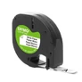 Kép 1/3 - Feliratozógép szalag Dymo Letratag S0721510/59421 papír 12mmx4m, ORIGINAL fekete/fehér