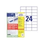 Kép 1/2 - Etikett címke, 70x37mm, univerzális, 65 lap, 24 címke/lap Avery, fehér