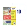 Kép 1/2 - Etikett címke, 96x50,8 mm, univerzális, 65 lap, 10 címke/lap Avery, fehér