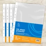 Kép 3/4 - Genotherm lefűzhető, A4, XXL 90 micron 250x310mm, Extra SZÉLES víztiszta Bluering® 50 db/csomag