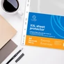 Kép 4/4 - Genotherm lefűzhető, A4, XXL 90 micron 250x310mm, Extra SZÉLES víztiszta Bluering® 50 db/csomag