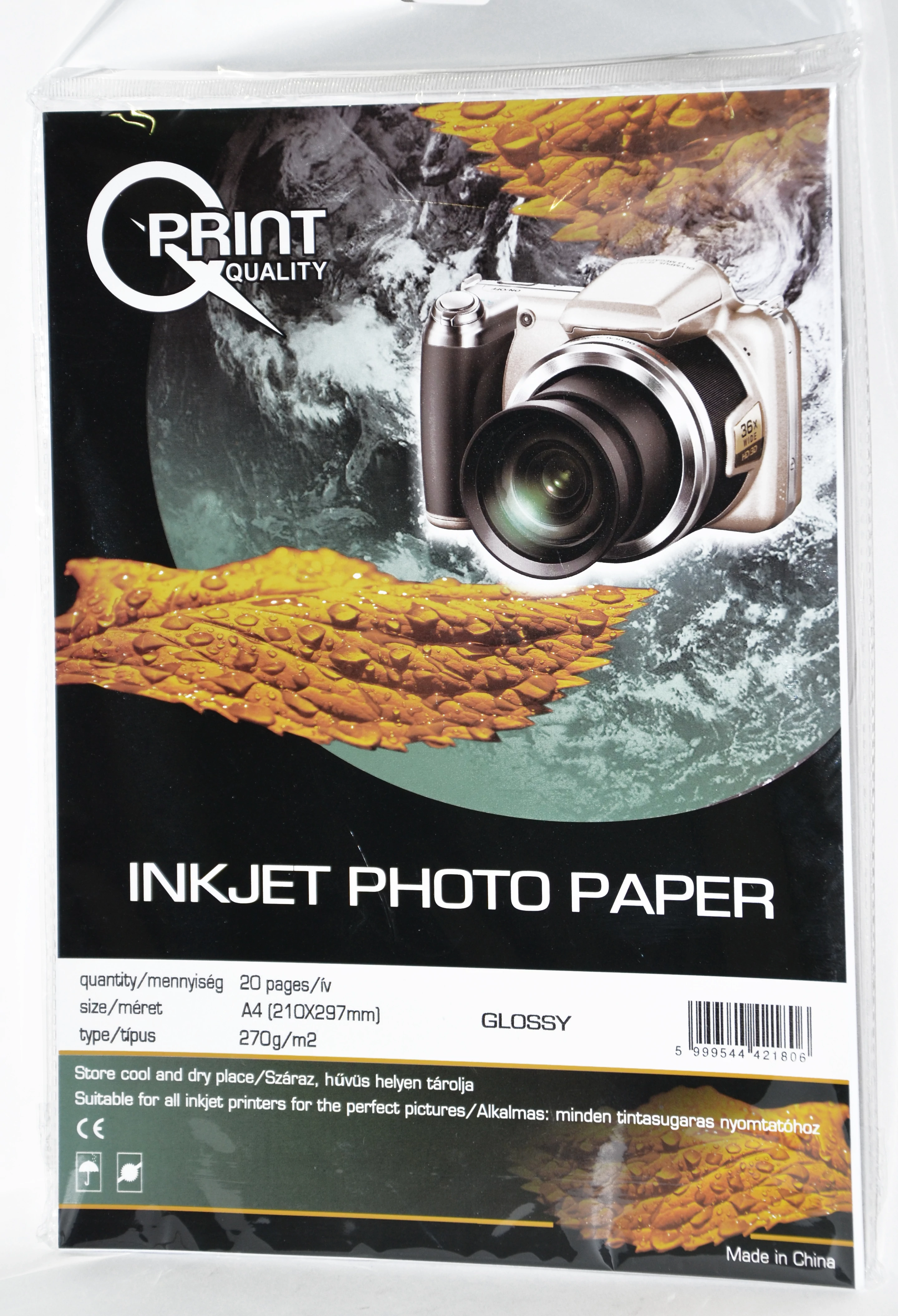 Q-Print A4/270 gr fényes fotópapír (20 ív / csomag)