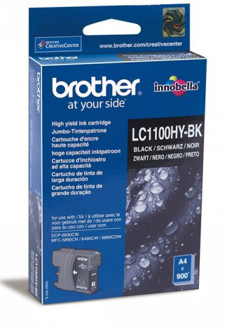 Brother LC1100 HYBK fekete (BK-Black) nagy kapacitású eredeti (gyári, új) tintapatron