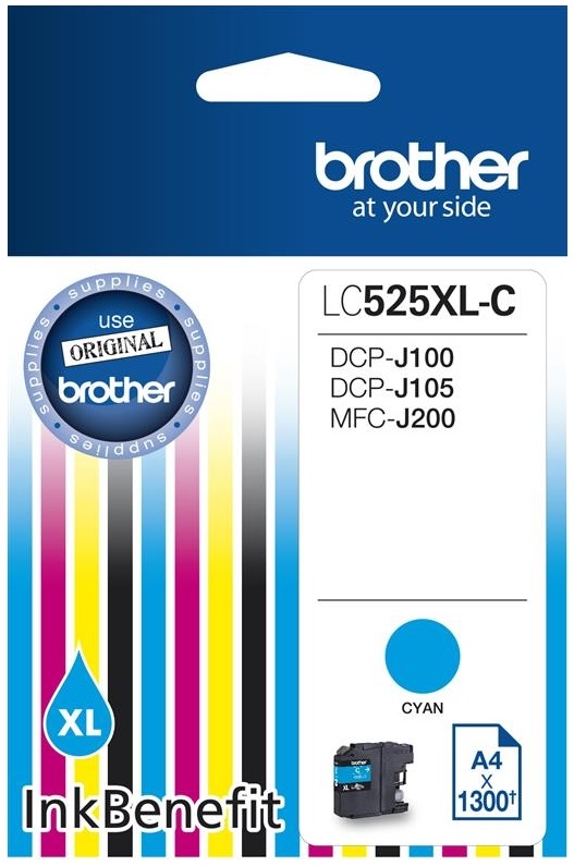 Brother LC525 XL CY cián (kék) (CY-Cyan) nagy kapacitású eredeti (gyári, új) tintapatron