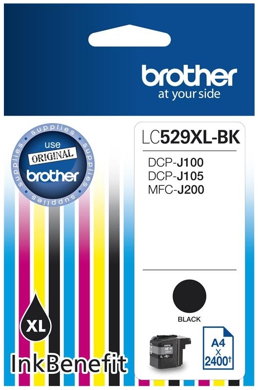 Brother LC529 XL BK fekete (BK-Black) nagy kapacitású eredeti (gyári, új) tintapatron