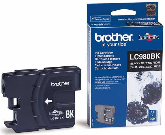 Brother LC980 BK fekete (BK-Black) eredeti (gyári, új) tintapatron