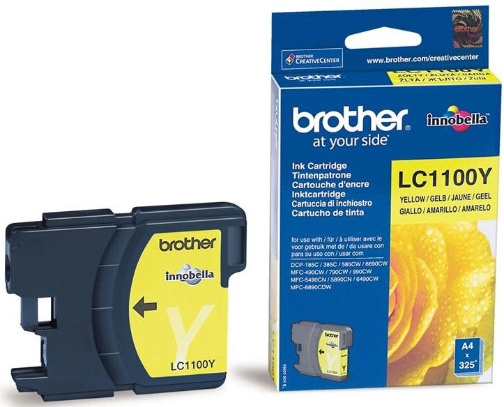!AKCIÓS! Brother LC1100 YL sárga eredeti (gyári) tintapatron (2021.04. havi lejáratú) (garancia nélküli)