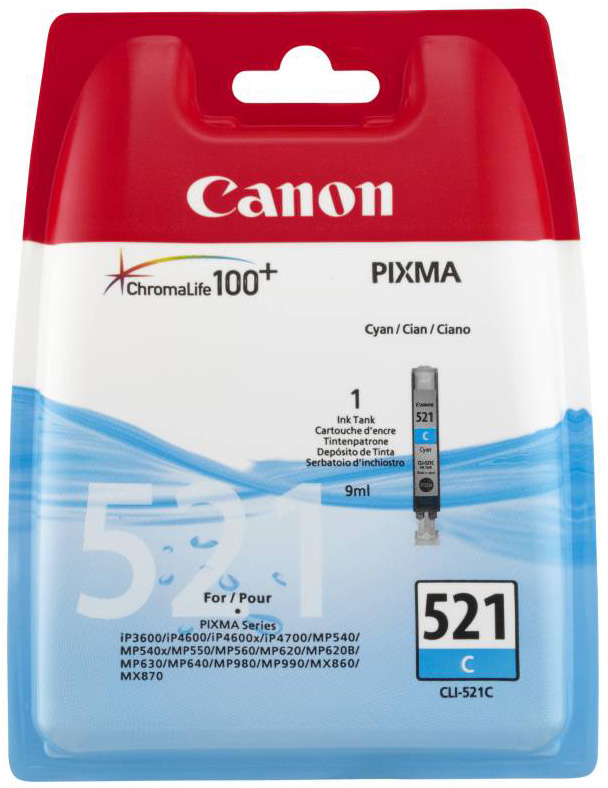 Canon CLI-521 CY Cián kék (CY - Cyan) eredeti (gyári, új) tintapatron