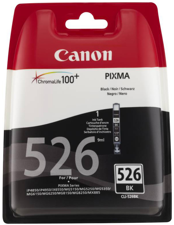 Canon CLI-526 BK fekete (BK-Black) eredeti (gyári, új) tintapatron
