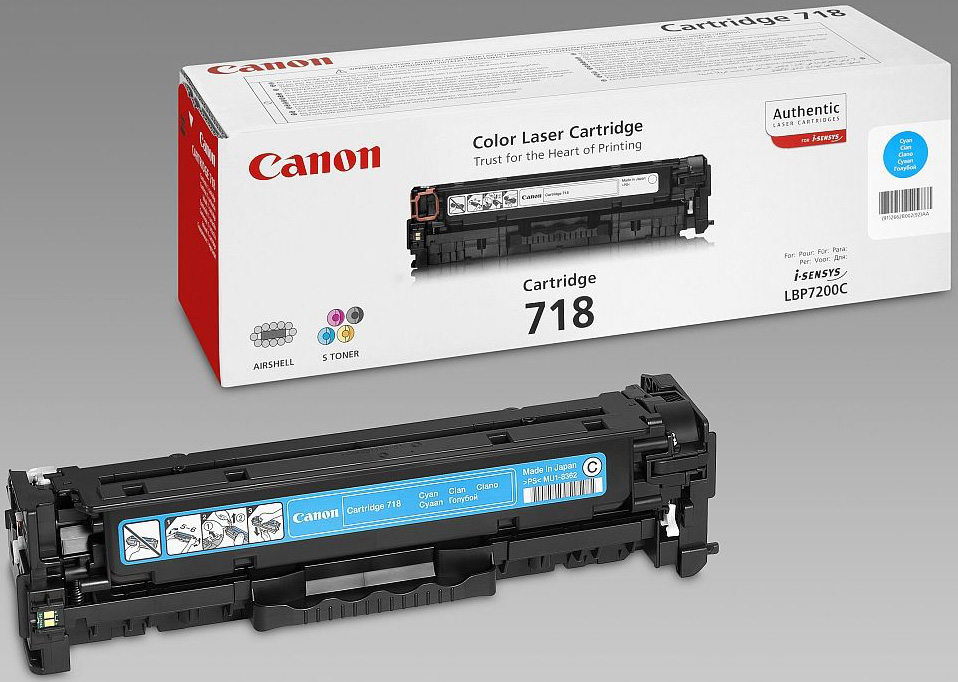 Canon CRG-718 CY cián (kék) (CY-Cyan) eredeti (gyári, új) toner