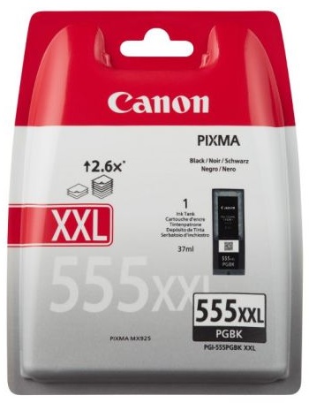 Canon PGI-555 BK XXL fekete (BK-Black) nagy kapacitású eredeti (gyári, új) tintapatron