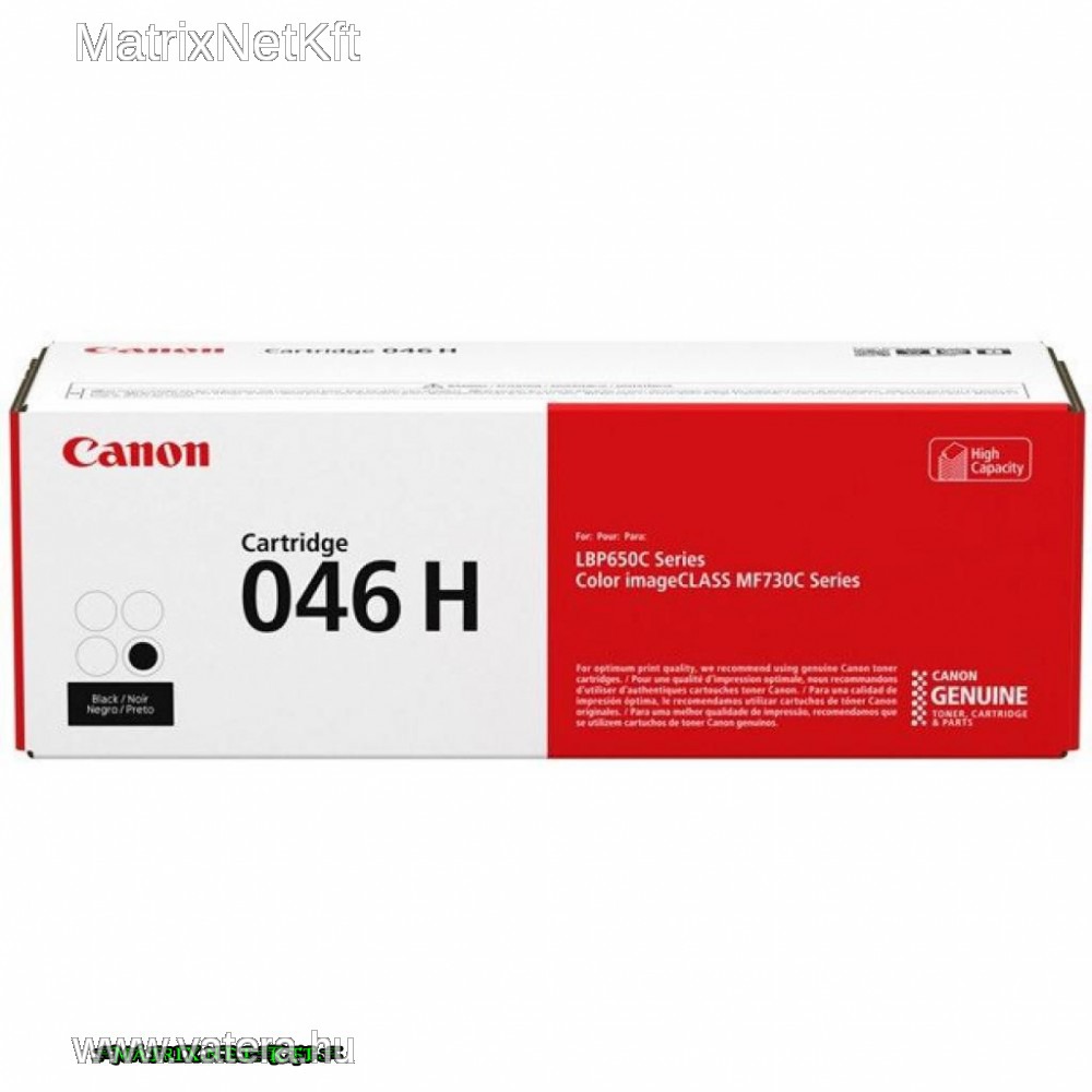 Canon CRG-046H BK fekete (BK-Black) nagy kapacitású eredeti (gyári, új) toner