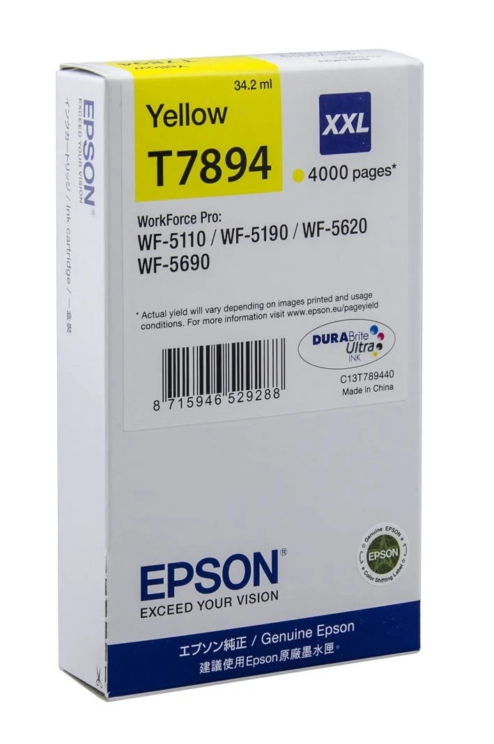 Epson T7894 YL sárga (YL-Yellow) eredeti (gyári, új) tintapatron