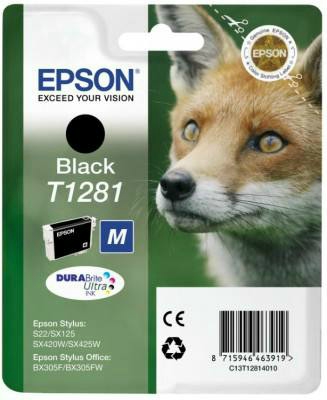 Epson T1281 BK fekete (BK-Black) eredeti (gyári, új) tintapatron