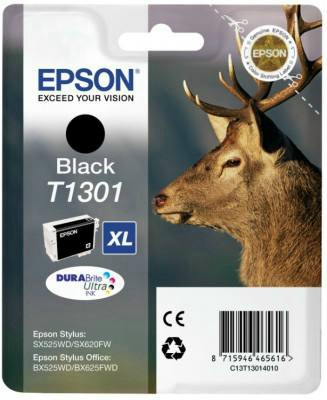 Epson T1301 BK XL fekete (BK-Black) nagy kapacitású eredeti (gyári, új) tintapatron