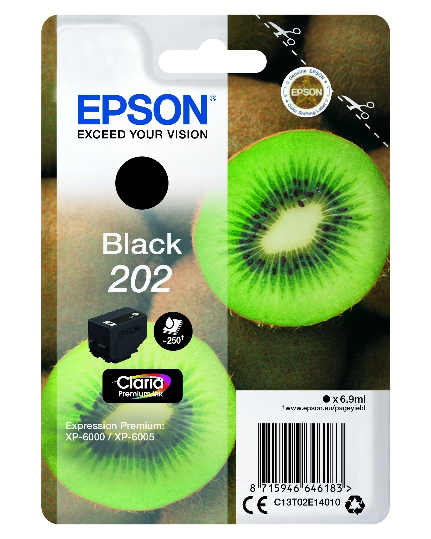 Epson T02E1 BK fekete (BK-Black) eredeti (gyári, új) tintapatron