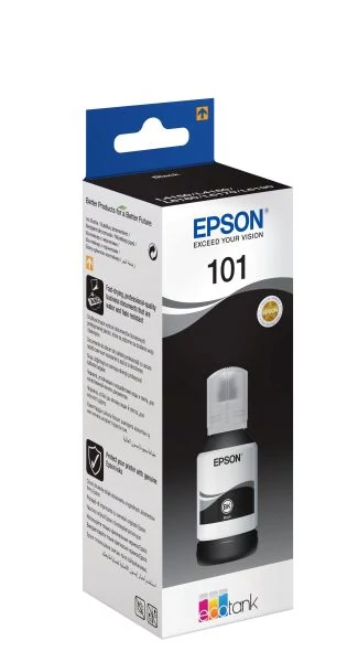 Epson T03V1 (No.101) BK fekete (BK-Black) eredeti (gyári, új) tintapalack