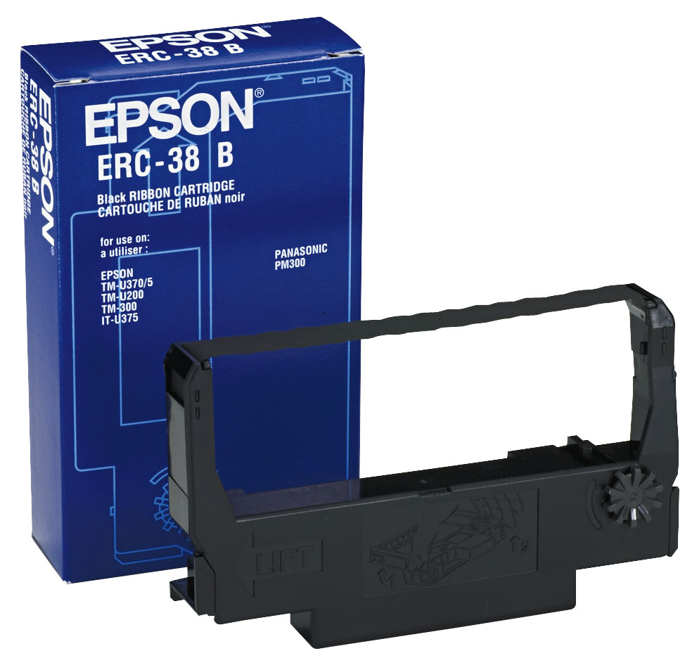 Epson ERC 38 BK fekete (BK-Black) eredeti (gyári, új) festékszalag