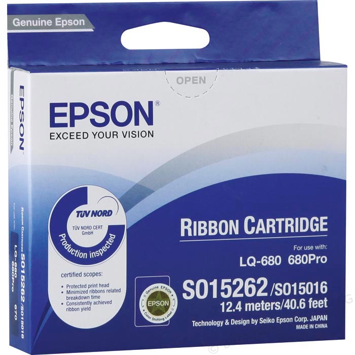 Epson LQ 670 / LQ 680 (S015262) BK fekete (BK-Black) eredeti (gyári, új) festékszalag
