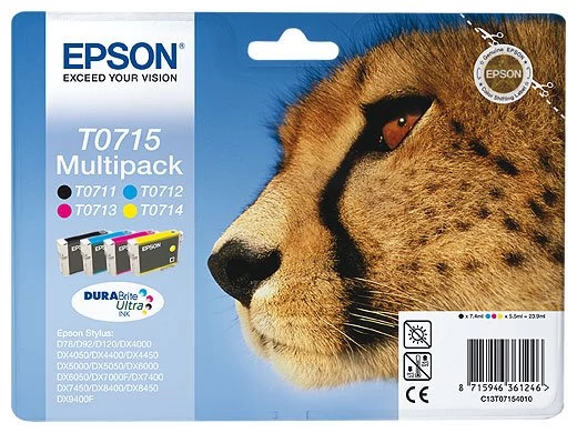 Epson T0715 BCMY Multipack eredeti (gyári, új) tintapatron