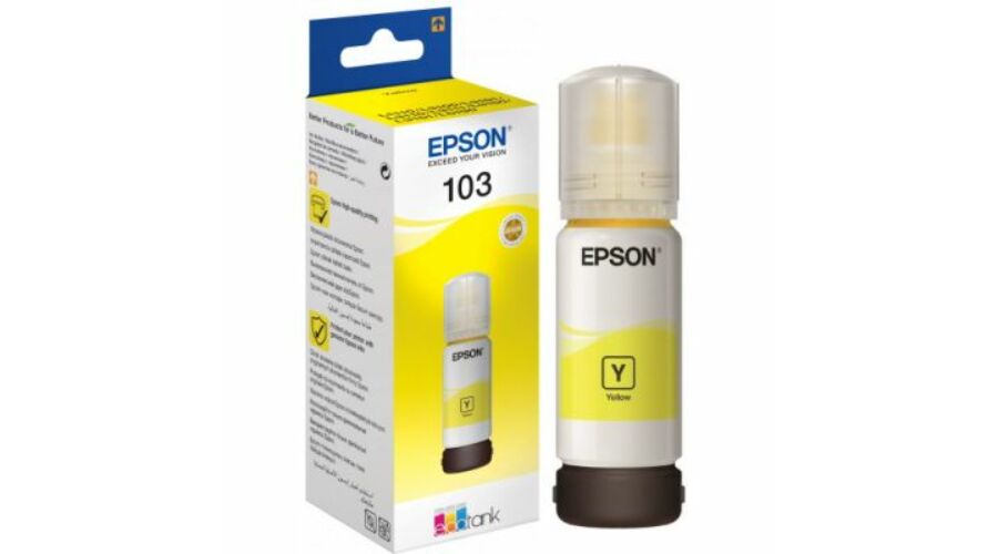 Epson T00P4 (104) YL sárga (YL-Yellow) eredeti (gyári, új) tintapalack