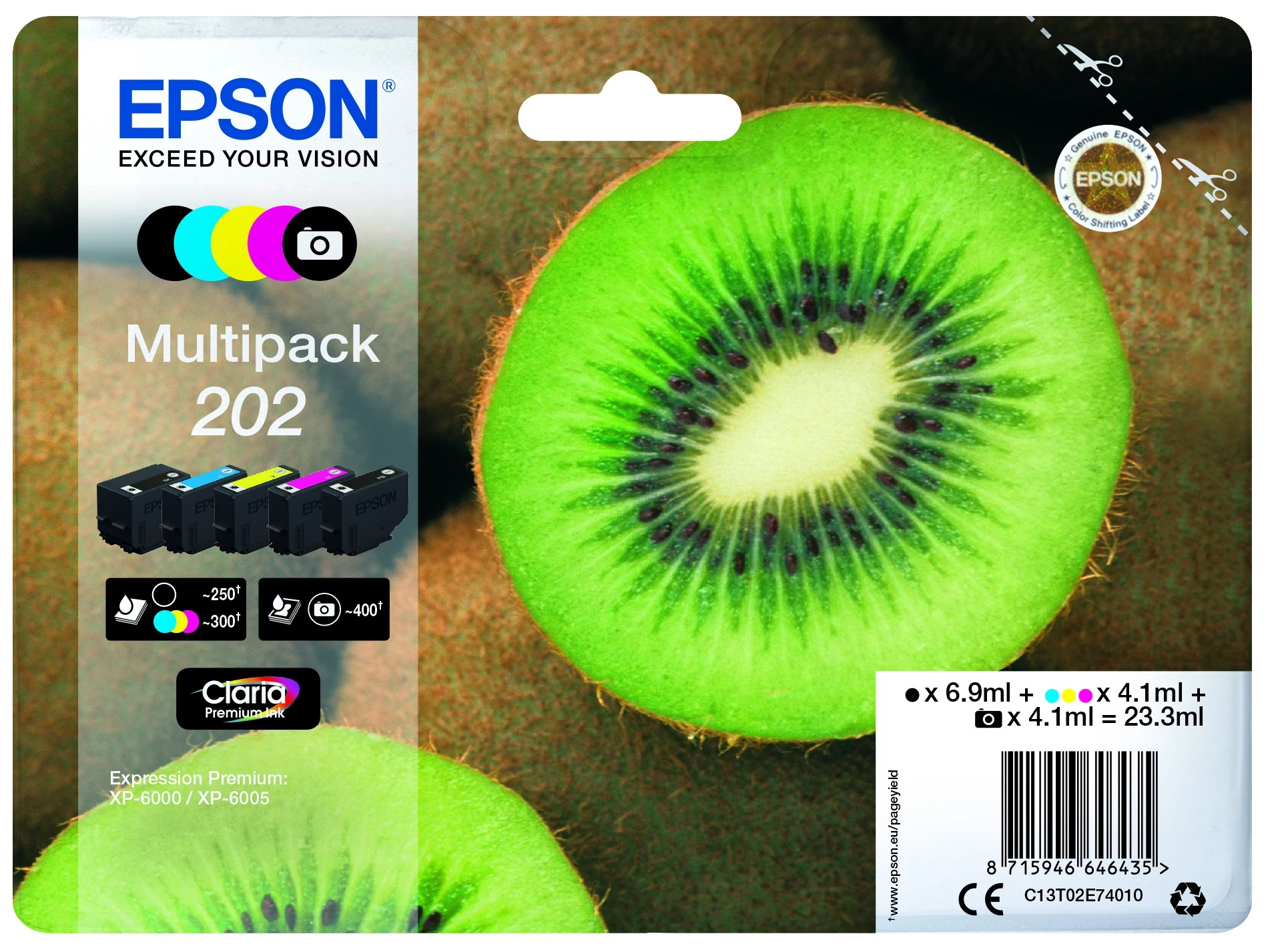 Epson T02E7 (No.202) Multipack eredeti (gyári, új) tintapatron