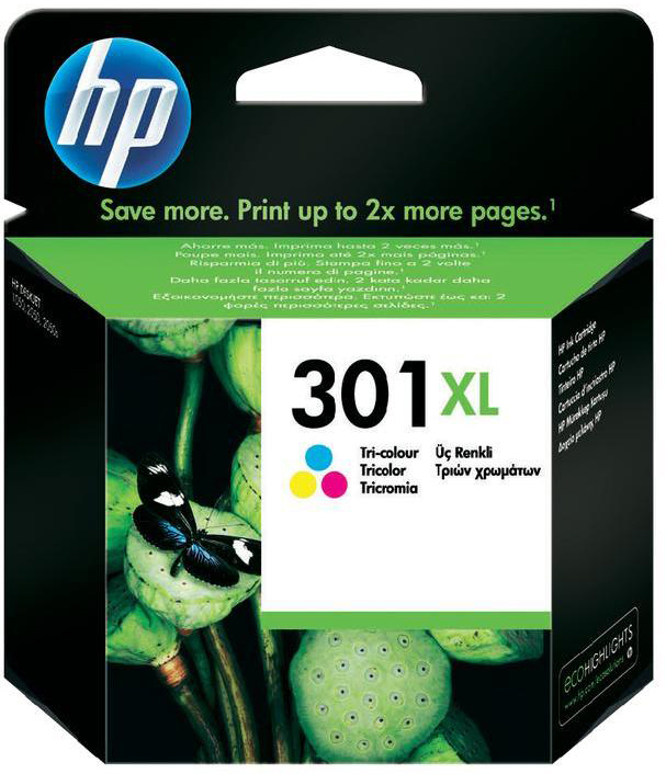 !AKCIÓS! HP CH564EE (No.301 C XL) színes (C-Color) nagy kapacitású eredeti gyári tintapatron (2023. 06. havi lejáratú) (garancia nélküli)