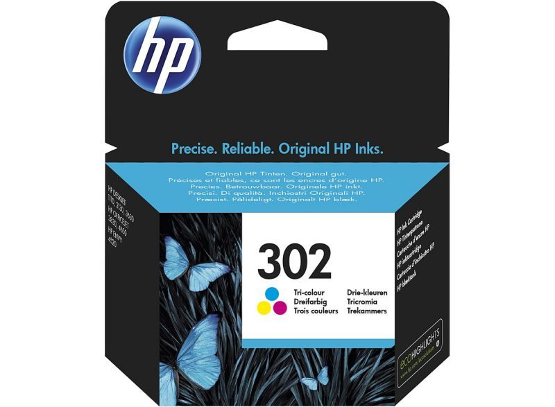 !AKCIÓS! HP F6U65AE (No.302 C) színes (C-Color) eredeti gyári tintapatron (2023. 01. havi lejáratú) (garancia nélküli)