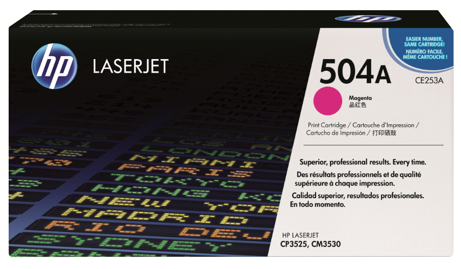 HP CE253A (No.504A) MG bíbor (piros) (MG-Magenta) eredeti (gyári, új) toner