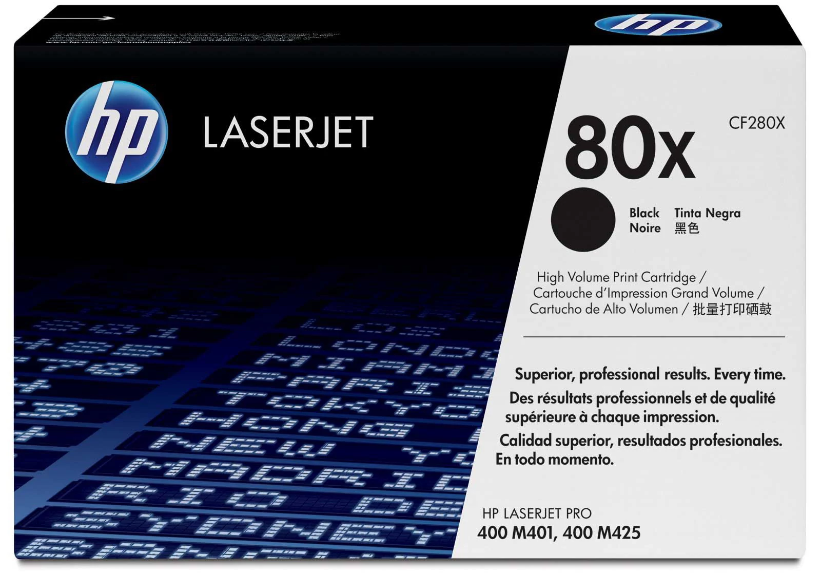 HP CF280X (No.80X) BK fekete (BK-Black) nagy kapacitású eredeti (gyári, új) tintapatron