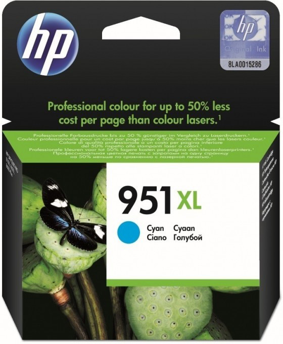 HP CN046AE (No.951 XL) CY cián (kék) (CY-Cyan) nagy kapacitású eredeti (gyári, új) tintapatron