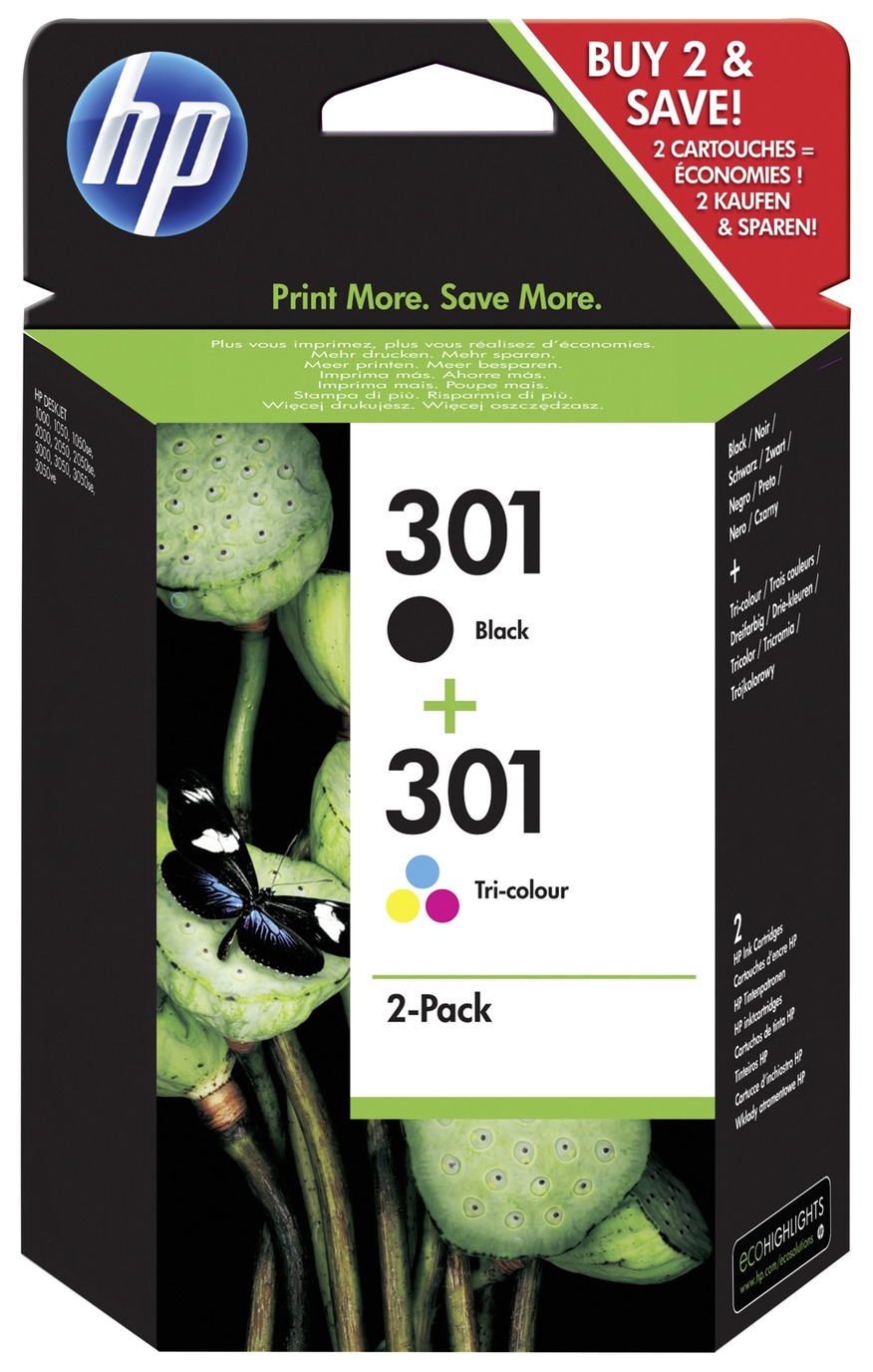 HP N9J72AE (301) (Black-Color) eredeti (gyári, új) multipack