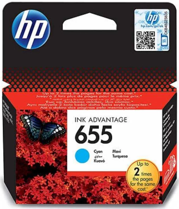 HP CZ110AE (No.655) CY cián (kék) (CY-Cyan) eredeti (gyári, új) tintapatron
