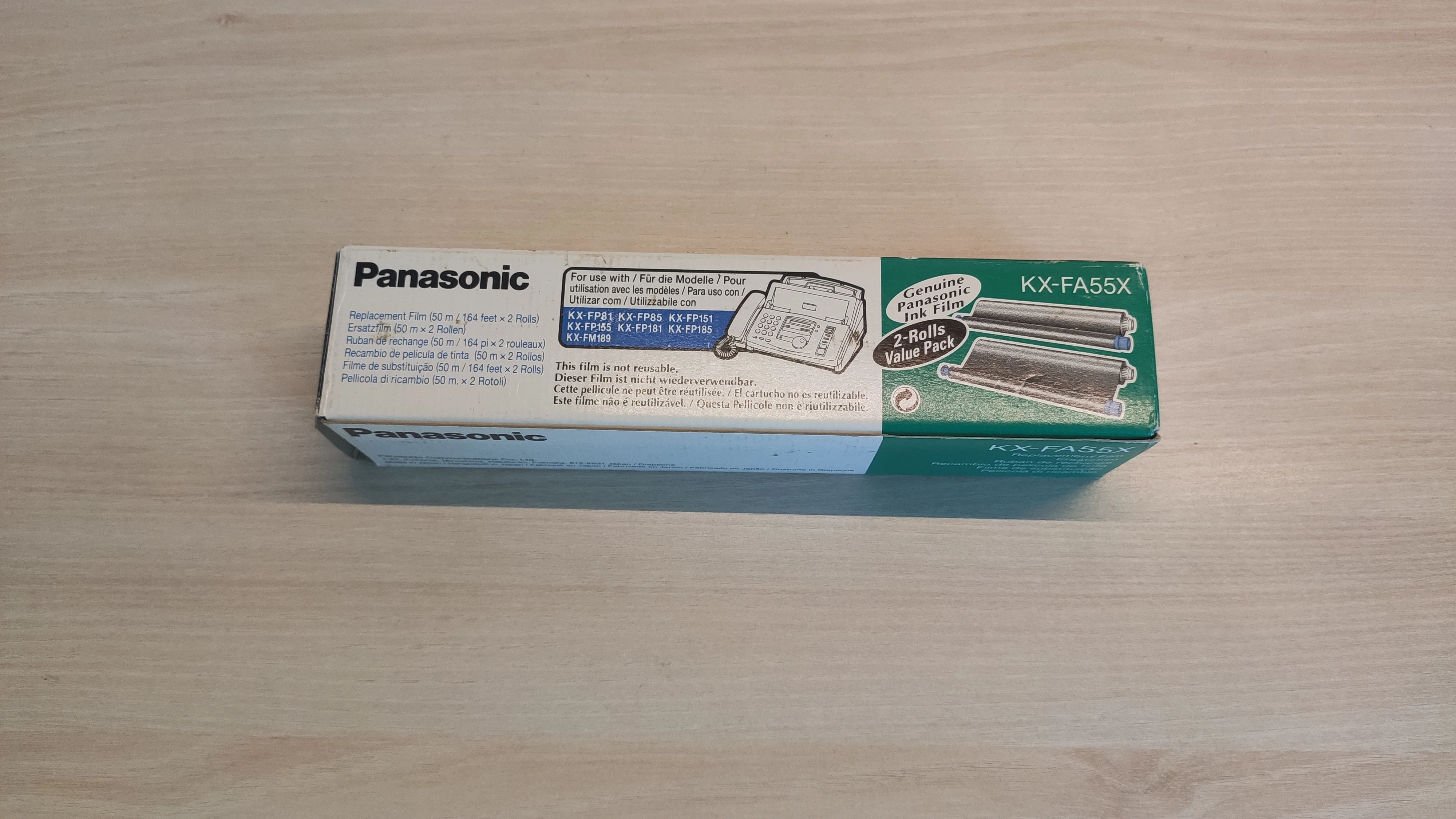 !AKCIÓS! Panasonic KX-FA 55X BK fekete eredeti (gyári, új) faxfilm (2 darabos) (bontatlan, garancia nélkül)