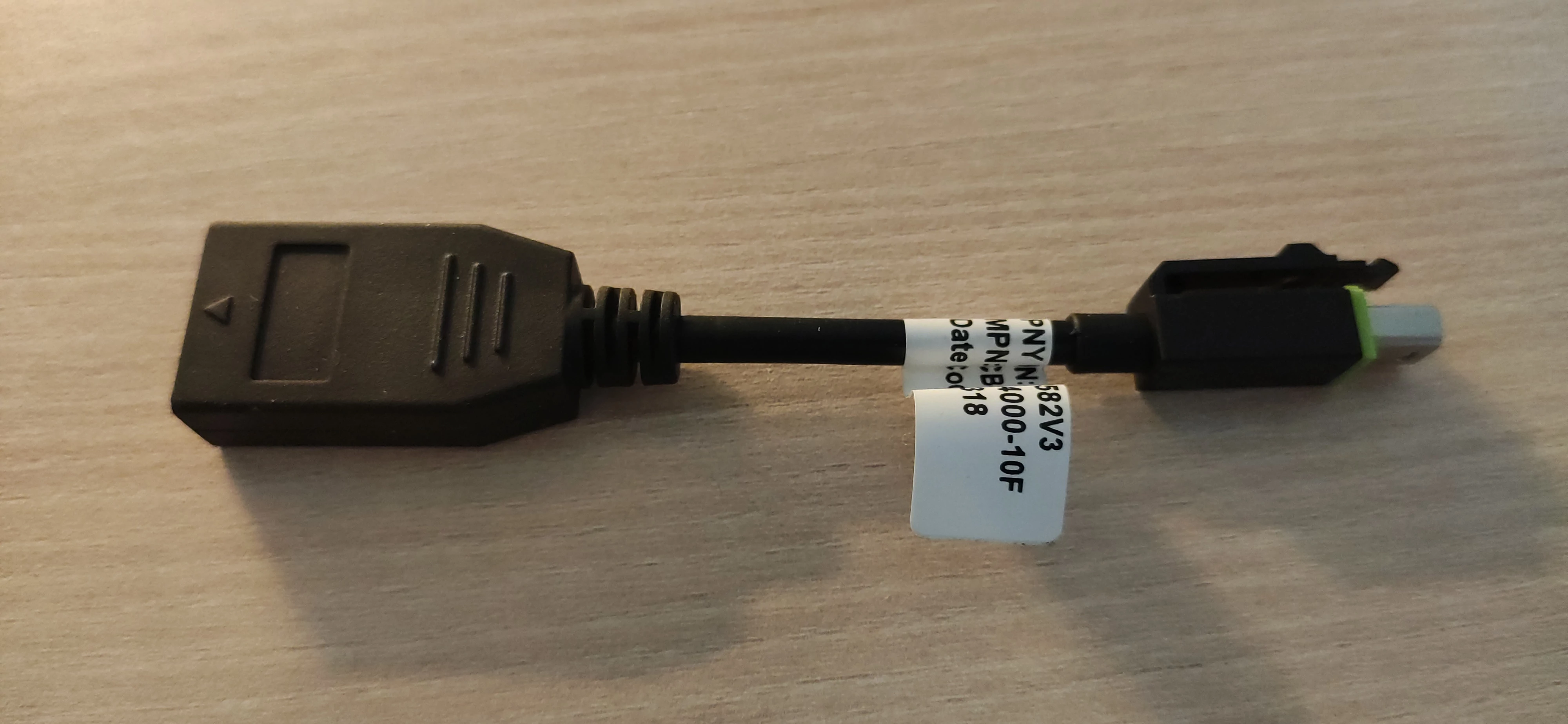 !AKCIÓS! Mini displayport APA - displayport ANYA átalakító kábel fekete 13 cm (7 nap kipróbálási garancia)