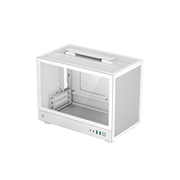 DeepCool Számítógépház - CH160 WH (fekete, Mini-ITX, 2xUSB3.0, Type-C, fehér)