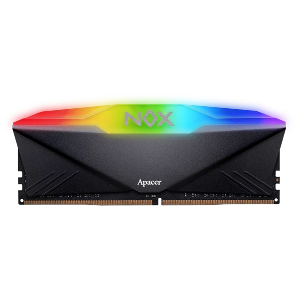 Apacer Memória Desktop - 16GB KIT DDR4 NOX RGB AURA2 (2x8GB, 3200MHz, CL16, 1.35V, hűtőbordás)