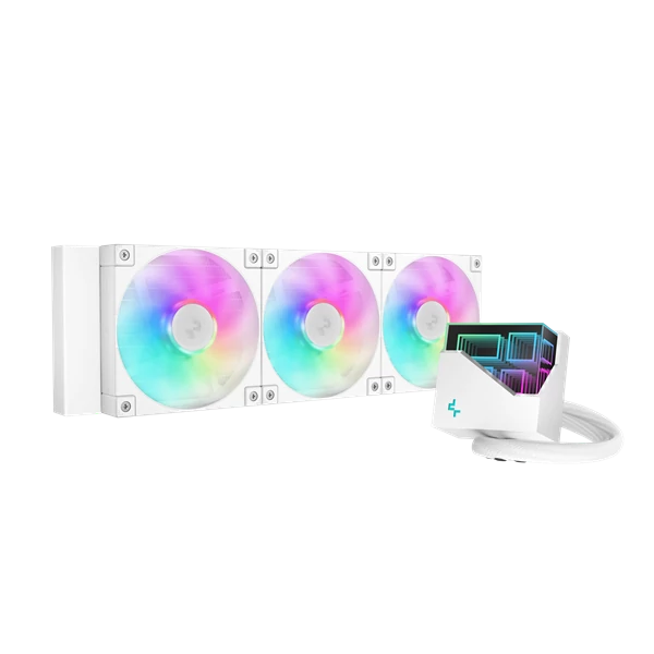 DeepCool CPU Water Cooler - LT360 WH ARGB (max 19dB; max. 145,86 m3/h; 3x12cm. fehér)