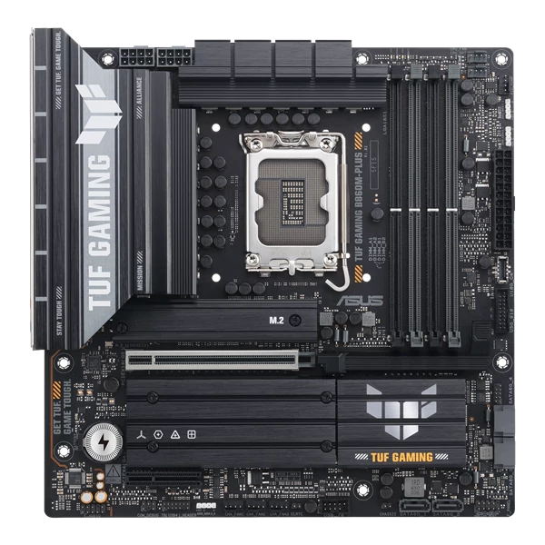 Asus Alaplap - Intel TUF GAMING B860M-PLUS s1851 (B860, 4xDDR5 8800+MHz, 4xSATA3, 3xM.2, HDMI+DP+USB-C)