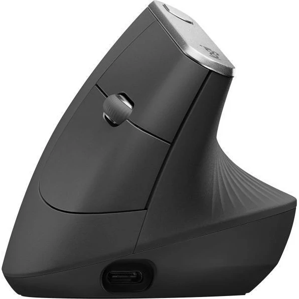 Logitech Egér - MX Vertical (vezeték nélküli, 4000 DPI, 4 gomb, fekete)