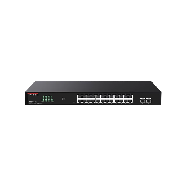 IP-COM Switch Menedzselhető - G2226F (24x1Gbps + 2x1Gbps SFP;  52Gbps; Rack)