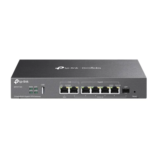 TP-Link Router - ER707-M2 VPN (2x 2.5Gbps + 4x 1Gbps port; 1x 1Gbps SFP; 100x VPN)