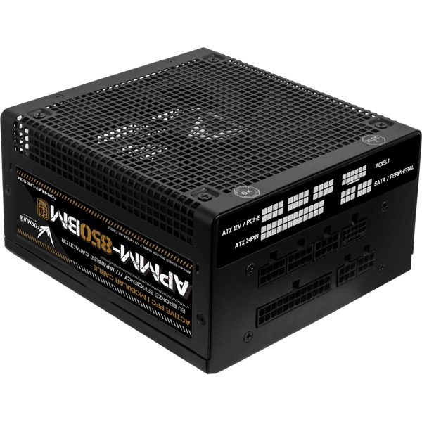 Formula Tápegység 850W - APMM-850BM (80 Plus Bronze, ATX3.1/PCIe 5.1, Aktív PFC, 14cm, Full Moduláris)
