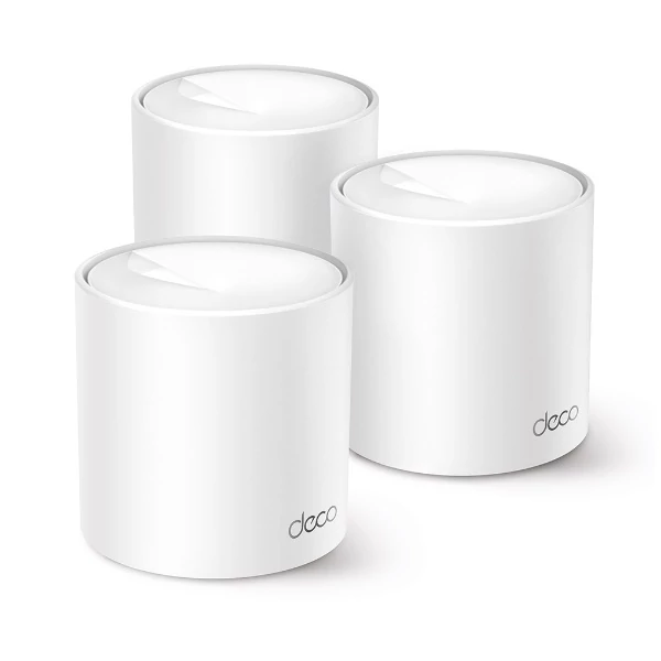 TP-Link Mesh WiFi AX1500 Deco X10 (3 pack; 300Mbps 2,4GHz + 1201Mbps 5GHz; WPA3; Wifi6; OFDMA; MU-MIMO)