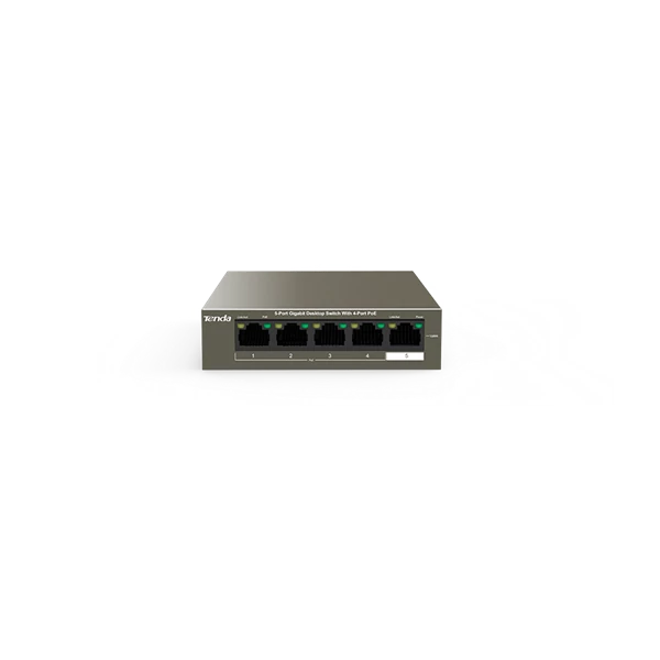 Tenda Switch PoE - TEG1105P-4-63W (5x1Gbps; 4x af/at PoE; 58W)
