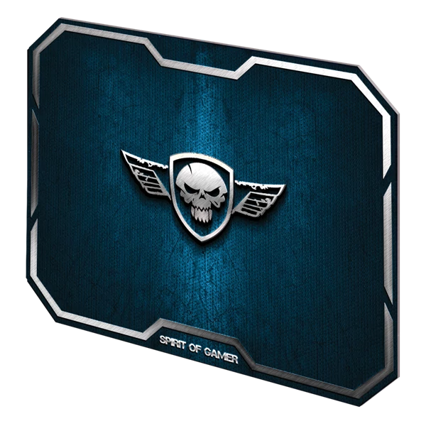 Spirit of Gamer Egérpad - WINGED SKULL Blue (295 x 235 x 3mm; kék)