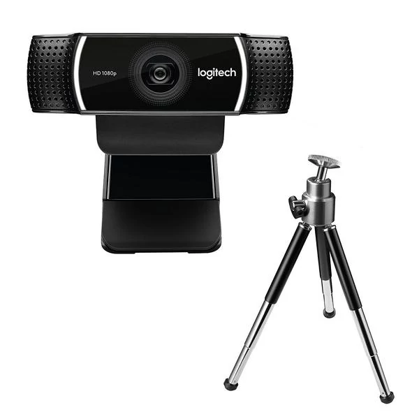 Logitech Webkamera - C922 Pro Stream (1920x1080 képpont, állvány, mikrofon, Full HD, fekete)